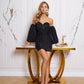 Puffed Sleeve Mini Dress