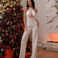 Bow Top Backless Jumpsuit