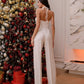 Bow Top Backless Jumpsuit