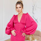 Backless Puff Sleeve Midi Dress