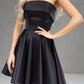 Satin Strapless Flared Mini Dress