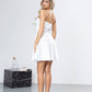 Satin Strapless Flared Mini Dress
