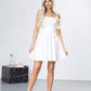 Satin Strapless Flared Mini Dress