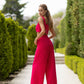 Sleeveless Top & Wide-Leg Pants 2-Piece Set