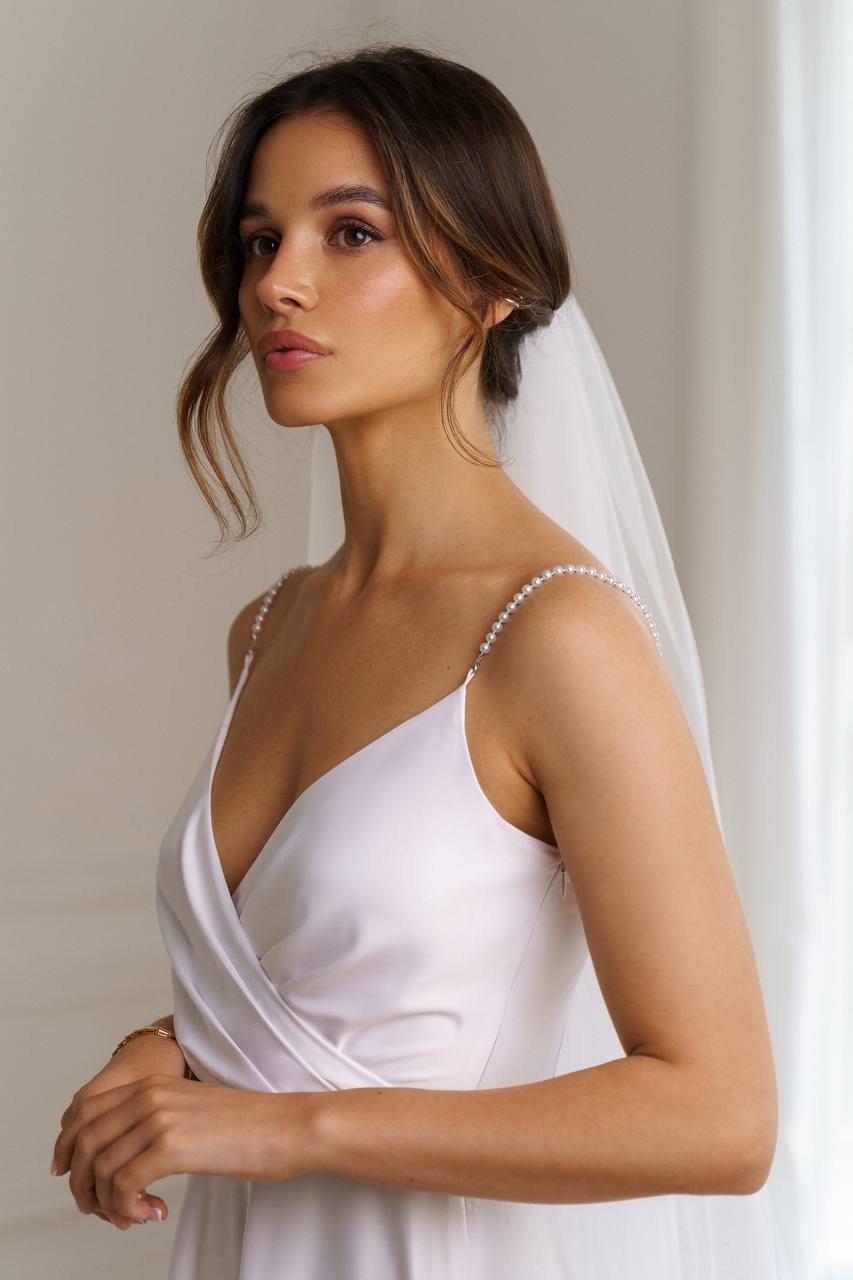 V-neck Satin Midi Dress