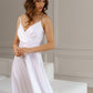 V-neck Satin Midi Dress