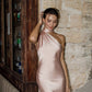 Monica Halter Neck Satin Maxi Dress