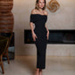 Julie Puff-Sleeve Midi Dress