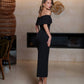 Julie Puff-Sleeve Midi Dress