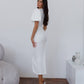 Julie Puff-Sleeve Midi Dress