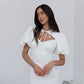 Julie Puff-Sleeve Midi Dress