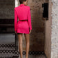 Crop Jacket Asymmetric Skirt Suit 2-Piece