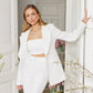 Alexa Notch Lapel Jacket Flared Pants Suit 2-Piece