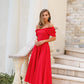 Off-The-Shoulder Midi Dress