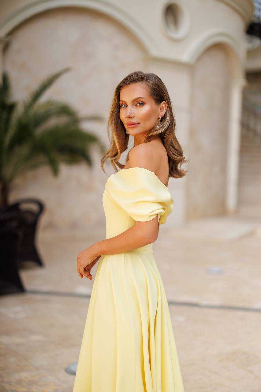 Off-The-Shoulder Midi Dress