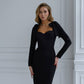 Sweetheart Bow Shoulder Midi Dress