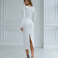 Sweetheart Bow Shoulder Midi Dress