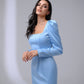 Square Neck Backless Midi Dress