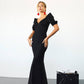Satin Puff Sleeve Maxi Dress
