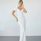 Satin Puff Sleeve Maxi Dress