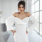 Puff-Sleeve Midi Dress