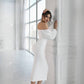 Puff-Sleeve Midi Dress