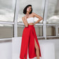 High Waist Slit Cuff Сulottes