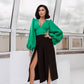 High Waist Slit Cuff Сulottes