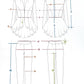 2-Piece Formal Pants Suit with Peplum Deep V-Jacket
