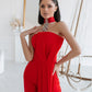 Jumpsuit With Corset And High Waisted Skinny Pants Decorated With Bow In Front