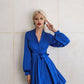 Silk Dress Mini A-line Long Sleeve