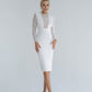 Knitted Midi Bodycon Sexy Dress With Lace
