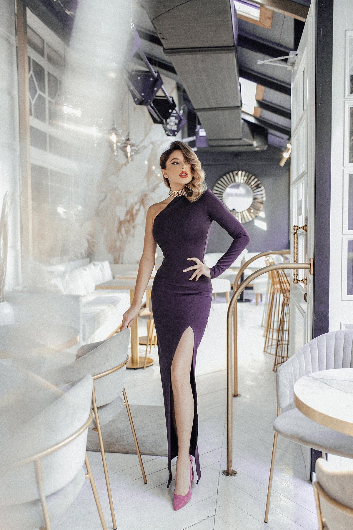 One-Shoulder Maxi Dress