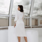 Wrap Long Sleeve Midi Dress