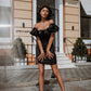 Satin Mini Dress with Short Sleeve