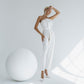 Jumpsuit With Corset And High Waisted Skinny Pants Decorated With Bow In Front