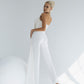 Jumpsuit With Corset And High Waisted Skinny Pants Decorated With Bow In Front
