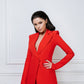 2-Piece Formal Pantsuit With Deep V Jacket