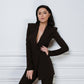 2-Piece Formal Pantsuit With Deep V Jacket