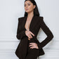 2-Piece Formal Pantsuit With Deep V Jacket
