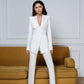 2-Piece Formal Pantsuit With Deep V Jacket