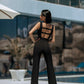 Deep V-neck Sleeveless Jumpsuit