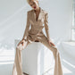 2-Piece Formal Pantsuit With Deep V Jacket