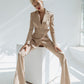 2-Piece Formal Pantsuit With Deep V Jacket