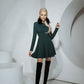 Knitted Fabric Dress Mini A-line Long Sleeve