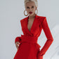 2-Piece Formal Pantsuit With Deep V Jacket