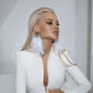 Midi Skirt Slip Long Sleeve Glam Deep V Business Meeting Suit