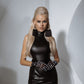 Eco Leather Midi Dress