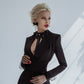 2-Piece Formal Pantsuit With Deep V Jacket