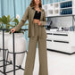 Shirt & High Waist Pants 2-Piece Set